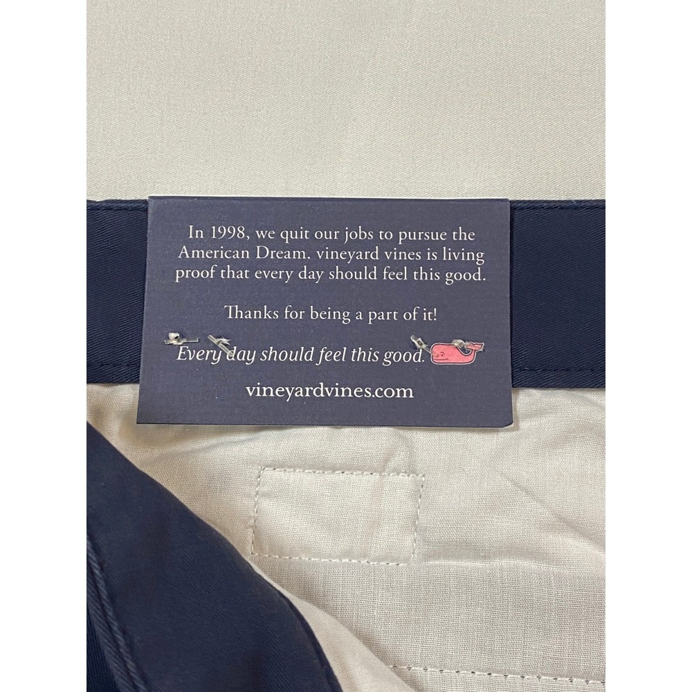 Vineyard Vines Mens Breaker Pant Navy Blue Straight Leg Chino‎ 38x34 NEW - Picture 5 of 12